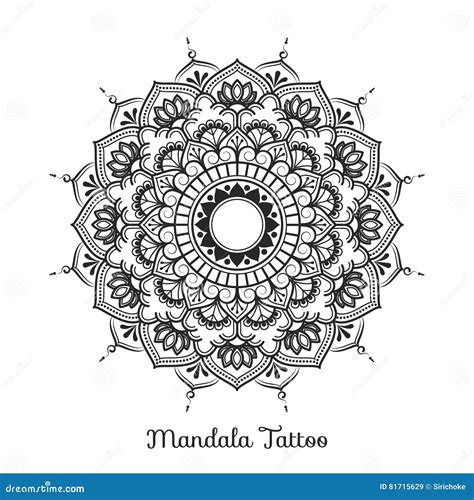 Projeto Decorativo Do Ornamento Da Mandala Ilustra O Do Vetor