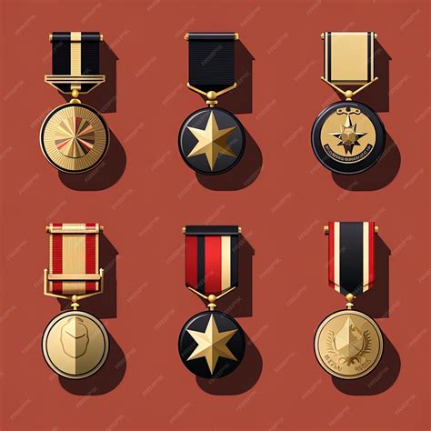 Premium Photo | A collection of medals including the medals of the army