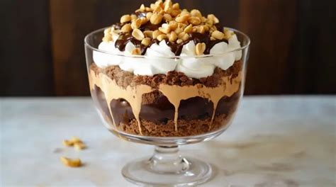 Peanut Butter Fudge Brownie Trifle