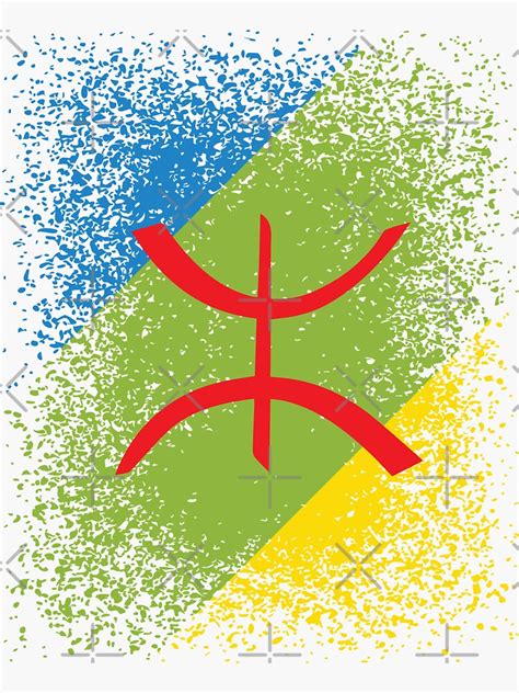 Amazigh Kabyle Berber Flag Sticker For Sale By Eldjama Redbubble