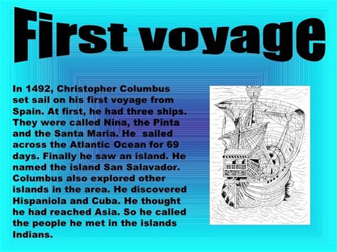 + Christopher columbus voyage facts