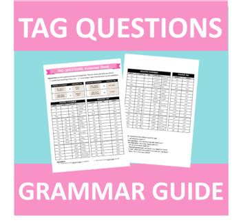 Tag Questions Grammar Guide Efl Esl English By Englishinkorea