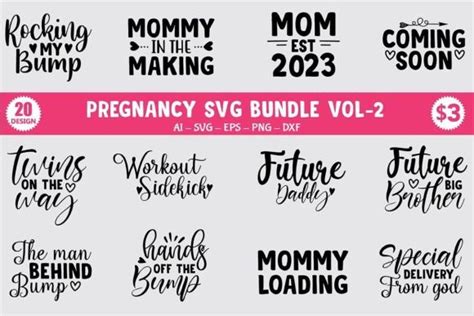 Pregnancy Svg Bundle Vol 2 Bundle · Creative Fabrica