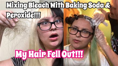 MIXING HAIR BLEACH AND BAKING SODA AND PEROXIDE Jasmine Rae YouTube