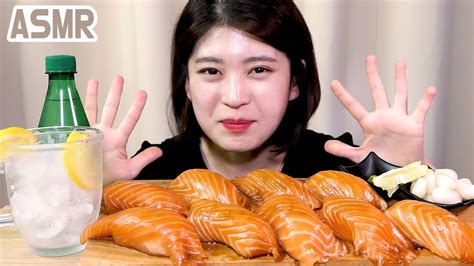 강남 삼미식당 대왕연어초밥ㅣ Asmr 리얼 사운드 먹방 Great King Salmon Sushiㅣ大王鮭寿司 Real