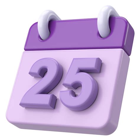 Premium Photo 25th Twentyfifth Day Of Month Calendar 3d Illustration