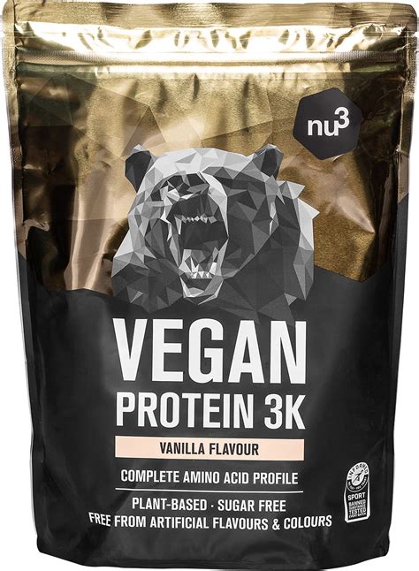 Nu3 Vegan Protein 3k Shake 1kg Protein Pulver Vegan Vanille Mit