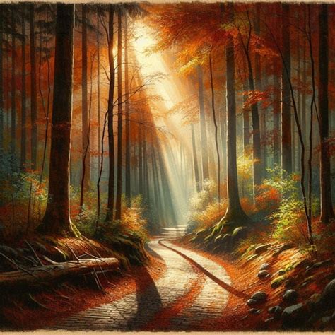 Premium AI Image | Forest Landscapes Realistic Illustration