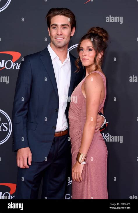 Freestyle skier Alex Hall, left, and Emma Hall arrive at the ESPY ...