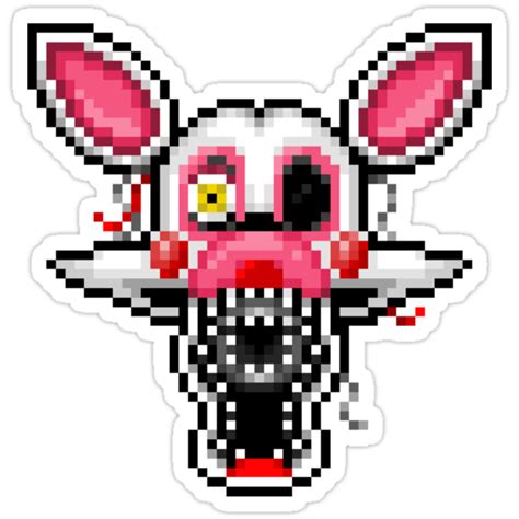 Five Nights At Freddys 2 Pixel Art Mangle Stickers By