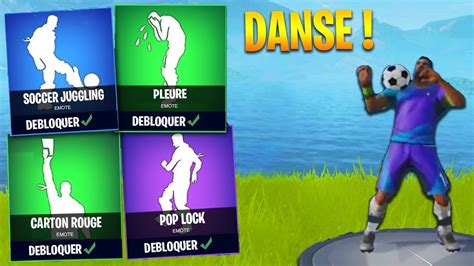 4 Nouvelles Danses Emotes Sur Fortnite Battle Royale Youtube