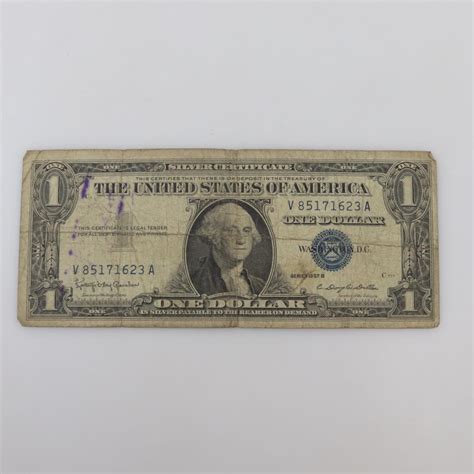 B One Dollar Silver Certificate Property Room