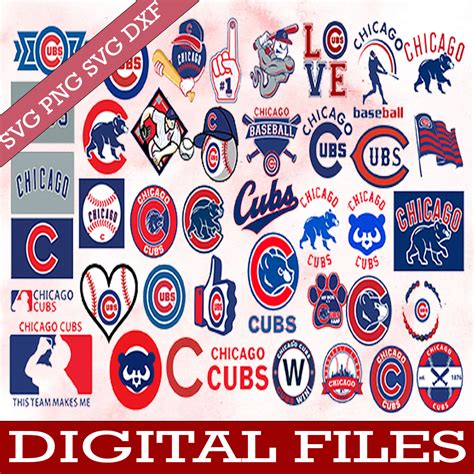 Bundle Files Chicago Cubs Baseball Team Svg Chicago Cubs Inspire