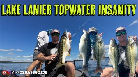 Insane Lake Lanier Topwater Blowups Fall Spotted Bass Fishing Bass