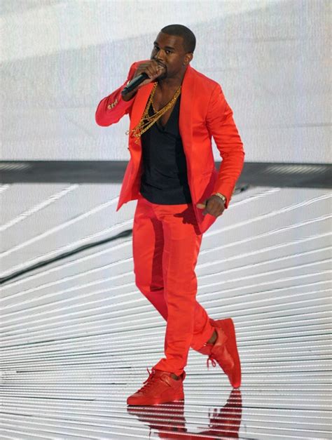 Kanye West Wearing Red Octobers