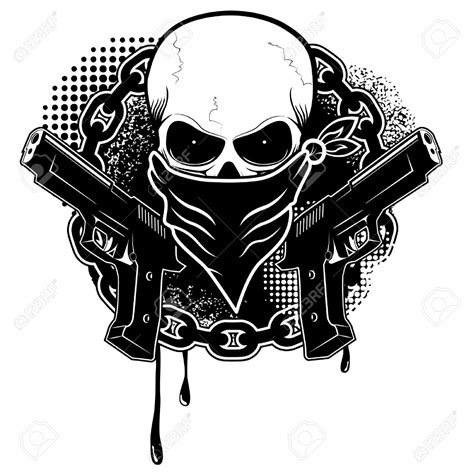 Gangster Skull Drawing at PaintingValley.com | Explore collection of ...