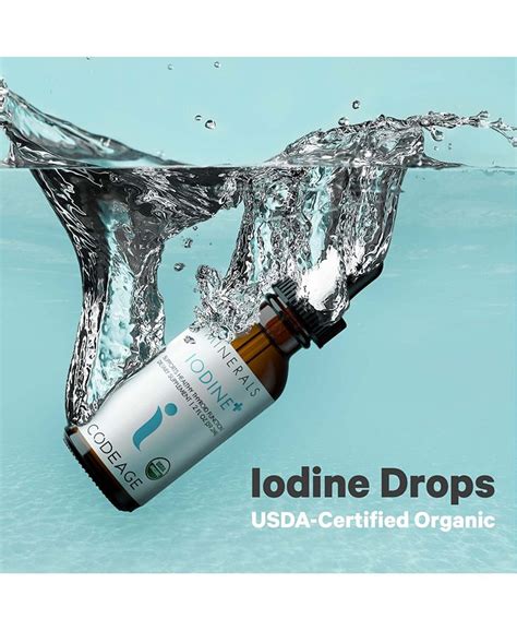 Codeage Usda Organic Iodine Drops 250 Mcg 1 Year Supply Liquid