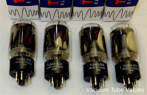 Tung Sol Factory Platinum Matched Quad Four 6l6gc Str Power Tubes