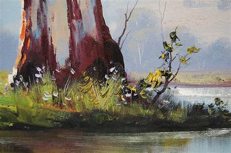 Large Australian Landscape Painting Gum Trees Painting Art by Listed ...