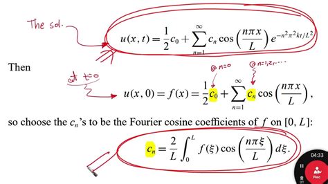 30 Heat Equation 4 Insulated Ends Youtube