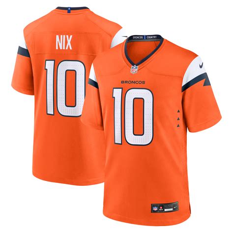 Mens Nike Bo Nix Orange Denver Broncos 2024 Nfl Draft First Round Pick