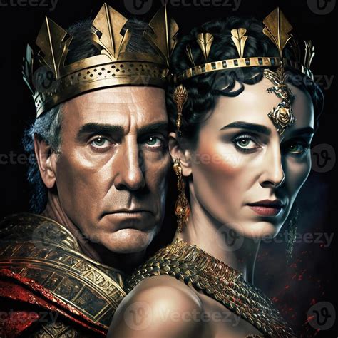 Julius Caesar And Cleopatra History Of Ancient Egypt Stock