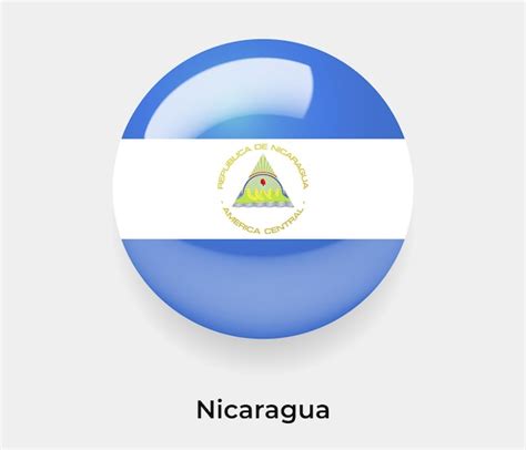 Premium Vector Nicaragua Flag Glossy Bubble Icon Vector Illustration