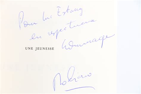 Modiano Une Jeunesse Signed Book First Edition Edition Originale