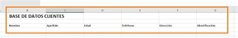 Aplicando Excel Como Crear Una Base Datos En Excel