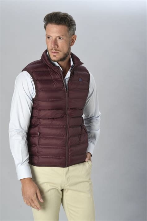 Chaleco Gilet 3 Vino Catálogo FABIO BARETTI Moda Uomo Ropa Hombre