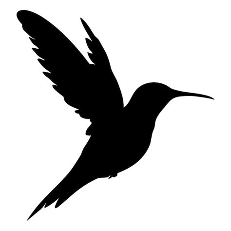 Ic Ne De La Silhouette D Un Colibri Illustration Vectorielle Vecteur