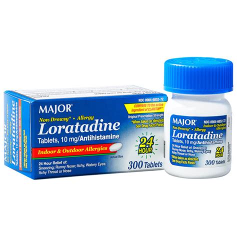 701025 Major Pharmaceuticals Loratadine 10mg Tab 300ct Compare To