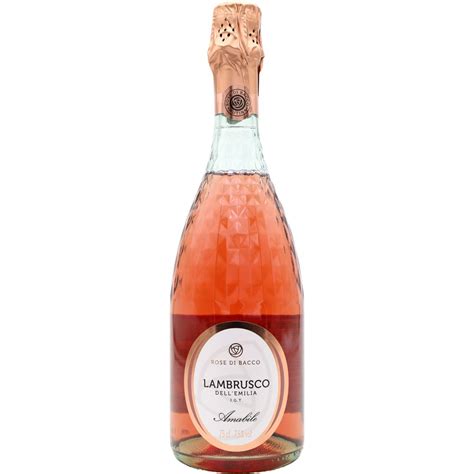 Lambrusco Amabile Rose Di Bacco 7 5 75cl