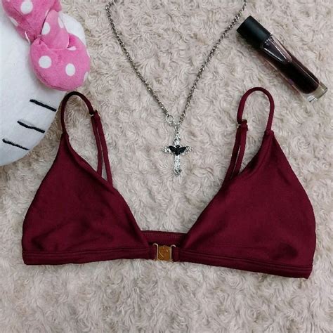 Bra Hot Wine Coloured Bikini Top Freeup