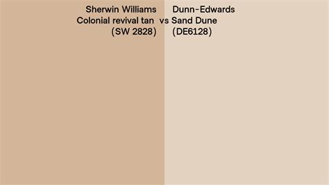 Sherwin Williams Colonial Revival Tan SW 2828 Vs Dunn Edwards Sand