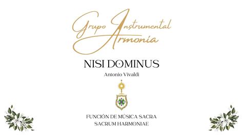 Nisi Dominus Antonio Vivaldi Función de Música Sacra Sacrum