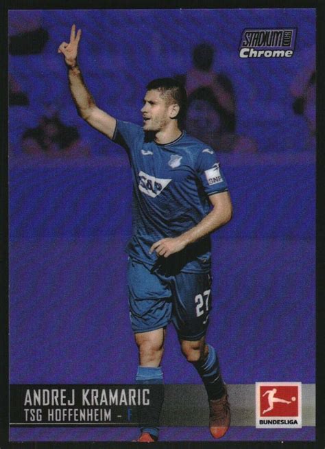 2021 22 Stadium Club Chrome Bundesliga Purple Refractors 54 Andrej