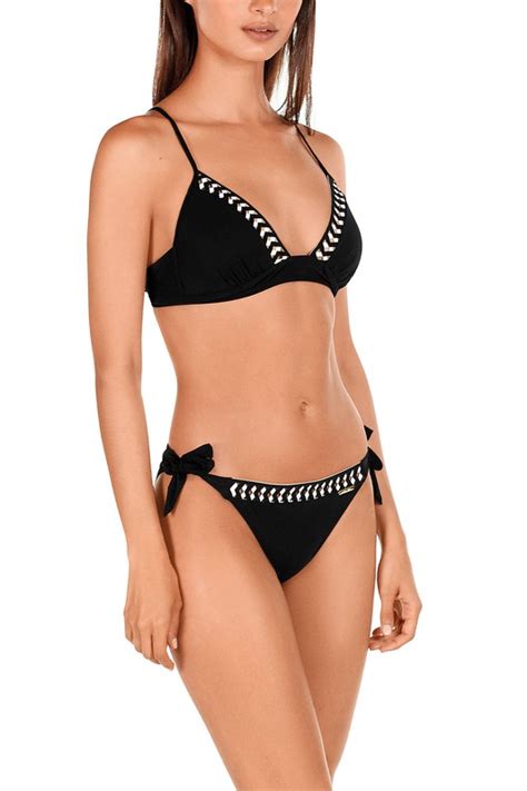 Bikini Dolores Cortés Tipo Triángulo Color Negro Tienda Azulik