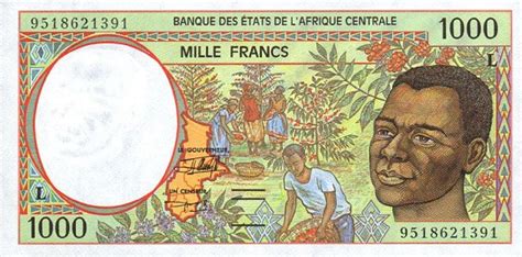 Billetes de Estados del África Central Gabon 4XXL Series 1000 francs