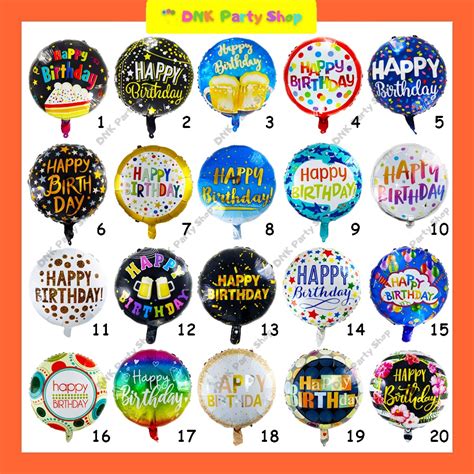 Happy Birthday Mylar Foil Balloon Size 18 Inches Party Decorations