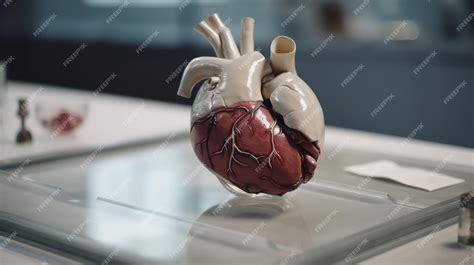 Premium Ai Image Closeup Of Human Heart Model In Medical Environment