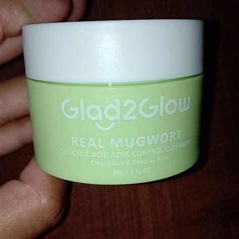 Glad Glow Real Mugwort Clay Mask Salicylic Acid Acne Control Beauty