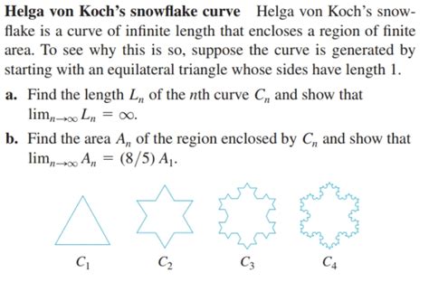 Answered Helga Von Kochs Snowflake Curve Helga Bartleby