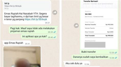 Transferan Dan Penagihan Pinjol Emas Rupiah Padahal Tidak Pernah