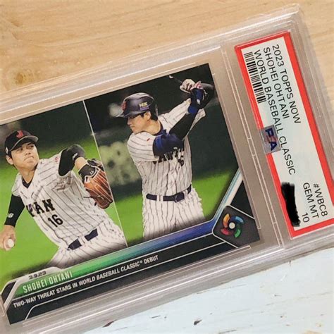 目立った傷や汚れなしPSA10 大谷翔平 topps now WBC 侍JAPAN エンゼルス angels SHOWTIME 二刀流