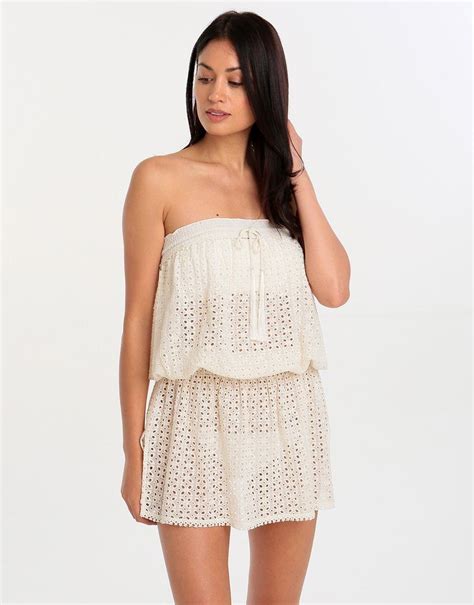 Melissa Odabash Adela Mini Dress Cream Simply Beach Beach Cover Ups