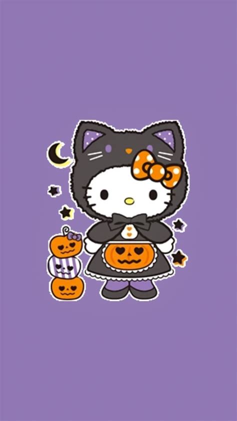 an image of hello kitty with pumpkins