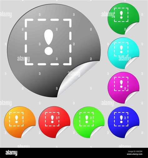 El Signo De Exclamaci N En Un Icono Cuadrado Firmar Conjunto De Ocho