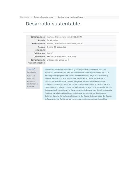 Desarrollo Sustentable Autocalificable Studocu