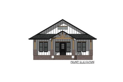 Square Foot Bedroom Craftsman House Plan Wnt